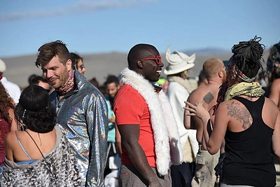 Festivalis „Burning man“ Nevados dykumoje