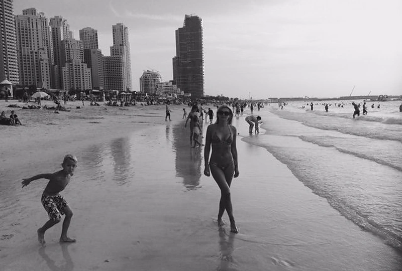 Eglė Jackaitė su sūnumi Elijumi