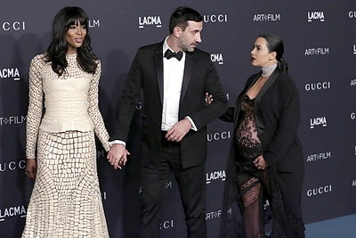 Naomi Campbell, dizaineris Riccardo Tisci ir Kim Kardashian