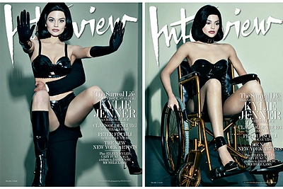 18-metė Kylie Jenner žurnalo „Interview“ fotosesijoje virto fetišistine lėle ir apnuogino užpakalį