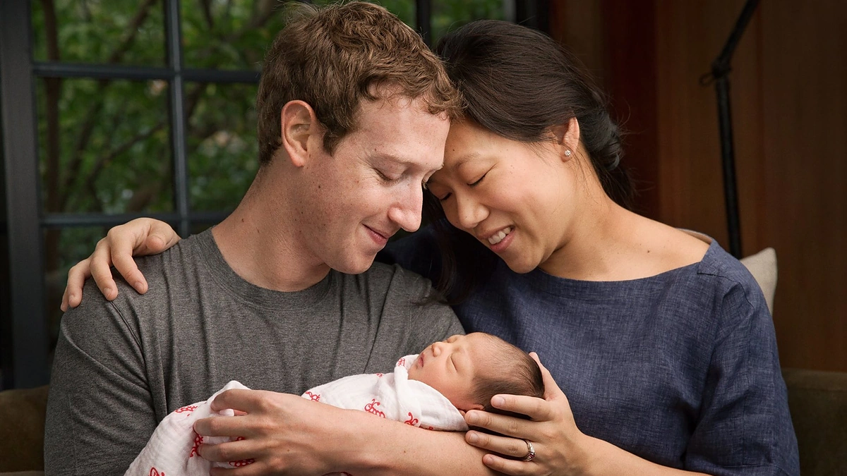 Markas Zuckerbergas ir Priscilla Chan su dukra Max