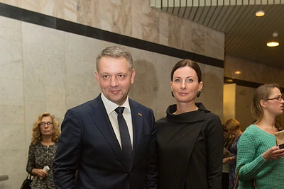 Eligijus Masiulis su žmona Ieva / Juliaus Kalinsko / 15min nuotr.