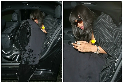 Naomi Campbell nesėkmė: išeidama iš vakarėlio netyčia apnuogino krūtis