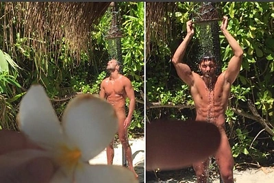 Maldyvuose viešintis aktorius Žilvinas Tratas parodė nuogą raumeningą kūną