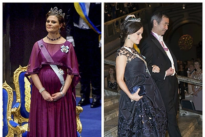 Nobelio premijų įteikimo ceremonijoje sužibėjo dvi nėščios švedų princesės