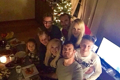 Darjušas Lavrinovičius su šeima