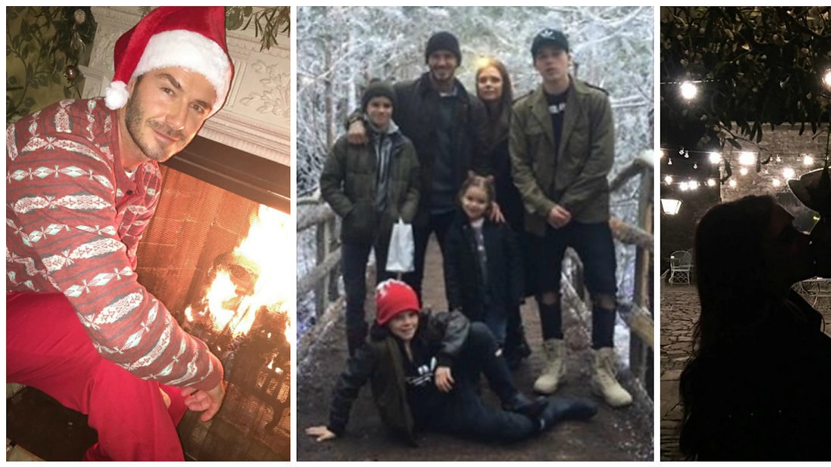 Beckhamų šeimos Kalėdos