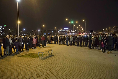 Gerbėjai Marijono šou Vilniuje