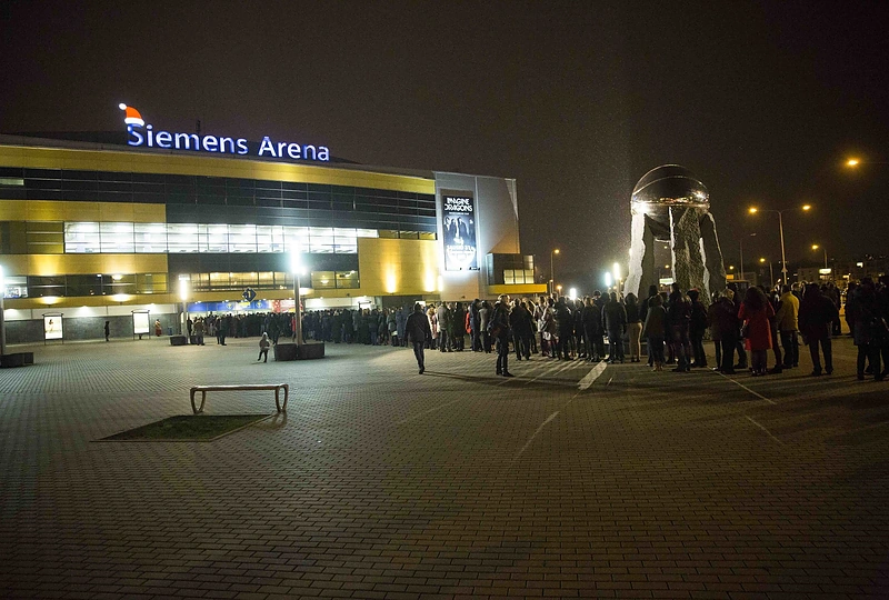 Gerbėjai Marijono šou Vilniuje