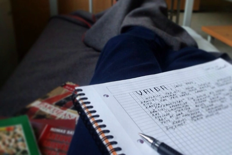 Ignas Krupavičius rašo laišką širdies draugei Vaidai