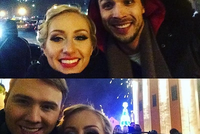 Kristina Tarsevičiūtė ir Martynas Vaidotas bei Mantas Wizard