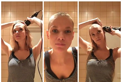 Aistė Paškevičiūtė nusiskuto galvą plikai: žiūrėkite video