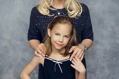 Diana Dargienė su dukra Une