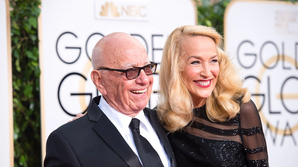 Jerry Hall ir Rupertas Murdochas