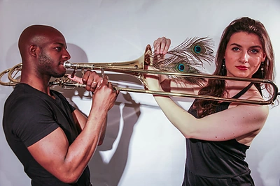 Simona Minns su vyru Dorsey