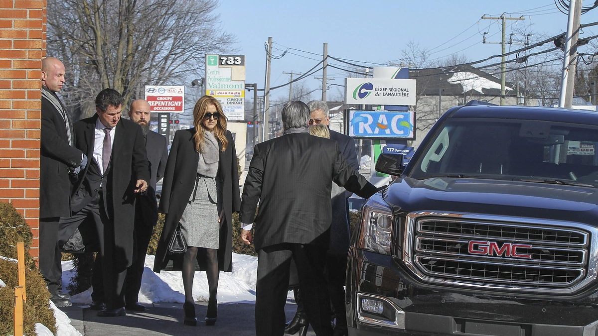 Celine Dion brolio Danielio laidotuvėse
