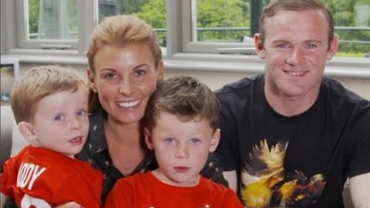 Wayne'as Rooney su žmona Coleen bei sūnumis Kai ir Klay