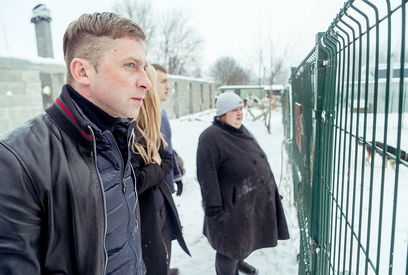 Egidijus Dragūnas gyvūnų prieglaudoje