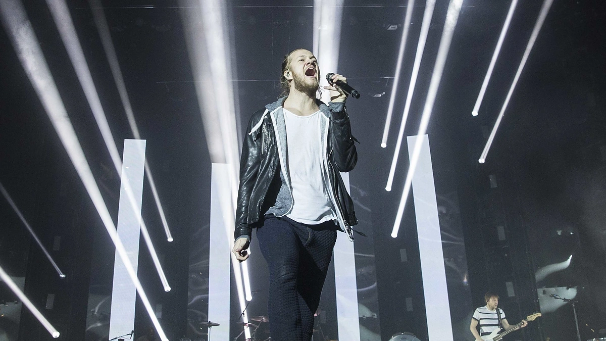 „Imagine Dragons“ koncerto Vilniuje akimirka