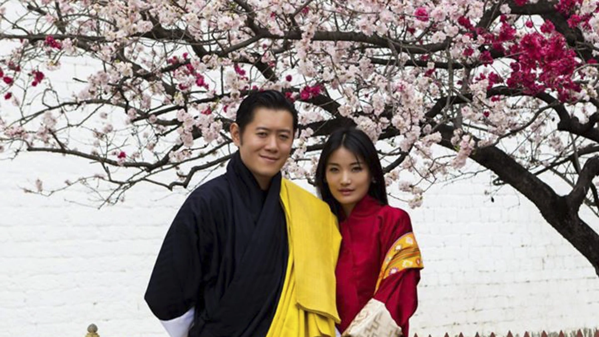 Butano karalius Jigme Khesaras ir karalienė Jetsun Pema
