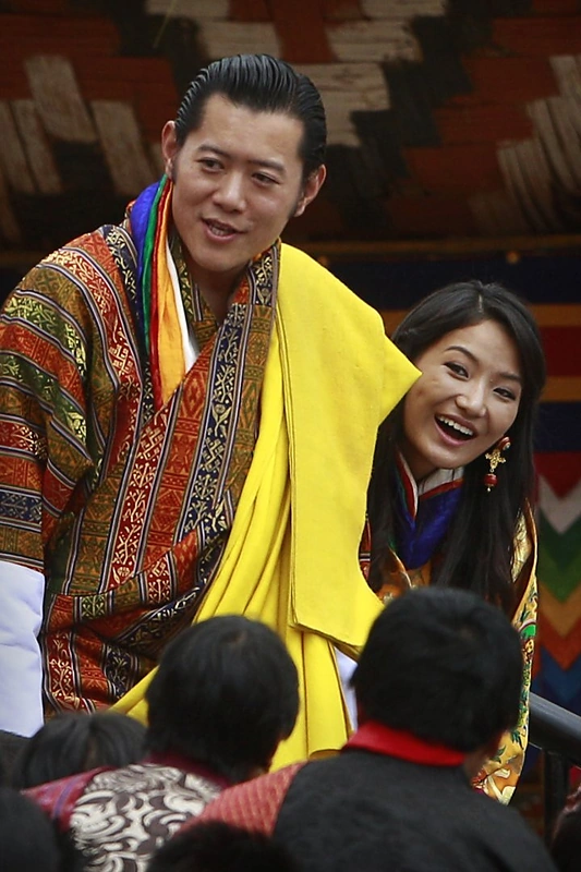 Butano karalius Jigme Khesaras ir karalienė Jetsun Pema