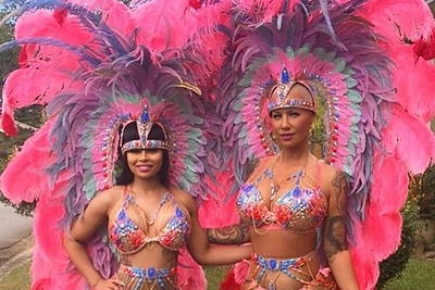 Amber Rose ir Blac Chyna tapo Trinidado karnavalo pažibomis