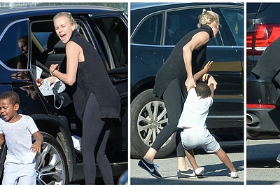 Charlize Theron sūnų paparacų akivaizdoje ištiko isterijos priepuolis: aktorė prarado kantrybę