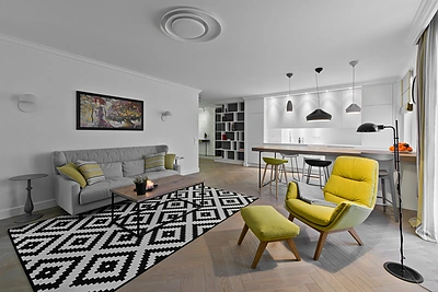 Jaunatviškas 83 kv. m interjeras Vilniaus senamiestyje