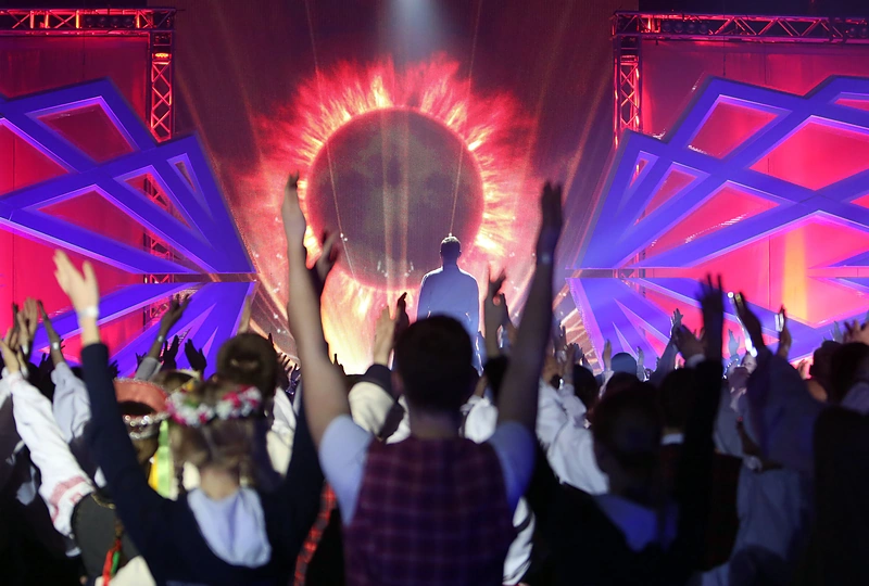 Televizijos projekto „Kadagys“ antrosios laidos akimirka