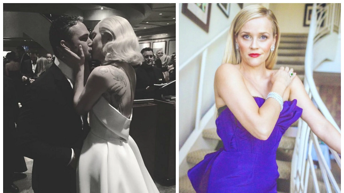 Lady Gaga su Tayloru Kinney ir Reese Witherspoon