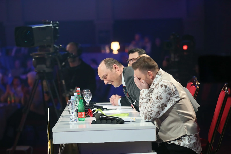 „Žvaigždžių duetų“ filmavimo akimirka