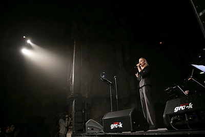 Monikos Linkytės koncerto akimirka