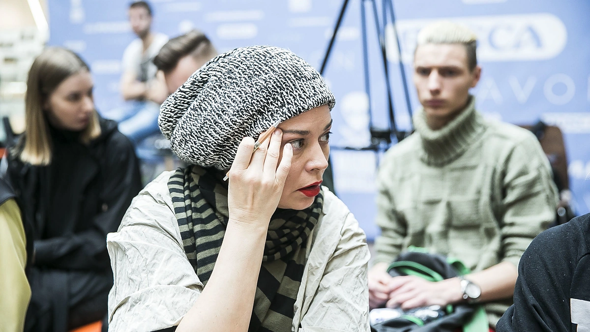 Modelių atrankos „Infekcijos kastingas“ momentas