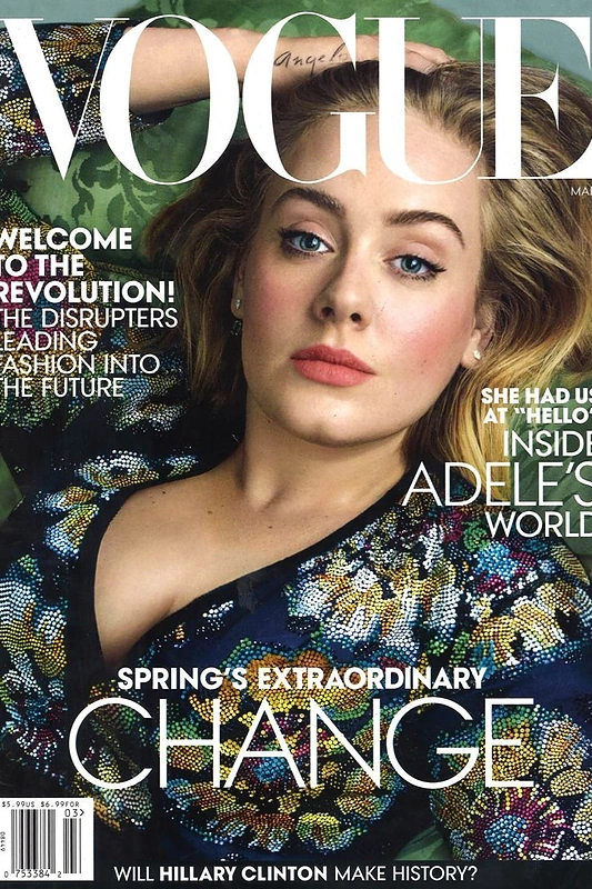 „Burberry“ rūbais vilkinti Adele ant amerikietiškojo „Vogue“ viršelio