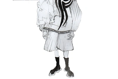 Annos Jelizarjevos kolekcijos „Malchik Fantastika” eskizas