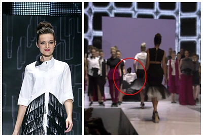 Per kolekcijos pristatymą ant podiumo nukritusi Simona Burbaitė juokiasi: „Galvojau, nieks nepastebės“