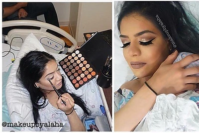 Kitoks požiūris: vizažistė darėsi makiažą net ir gimdymo metu