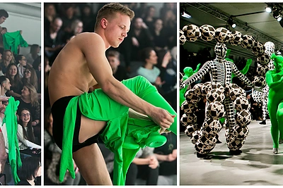 Žiūrovais apsimetę modeliai nusiplėšė drabužius ir savo šou pribloškė „Mados infekcijos“ publiką