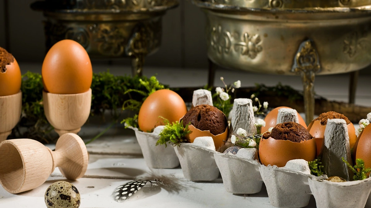 Brownie kiaušinių lukštuose