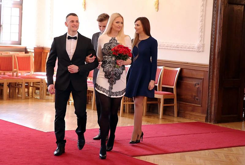 Kristinos Budrytės ir Šarūno Andriulaičio vestuvių akimirka