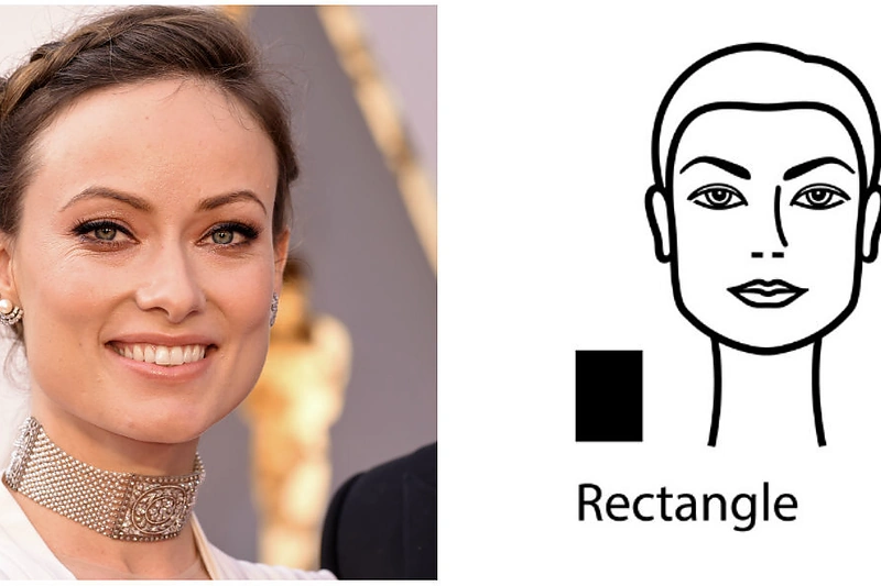 Veido forma – stačiakampis: Olivia Wilde