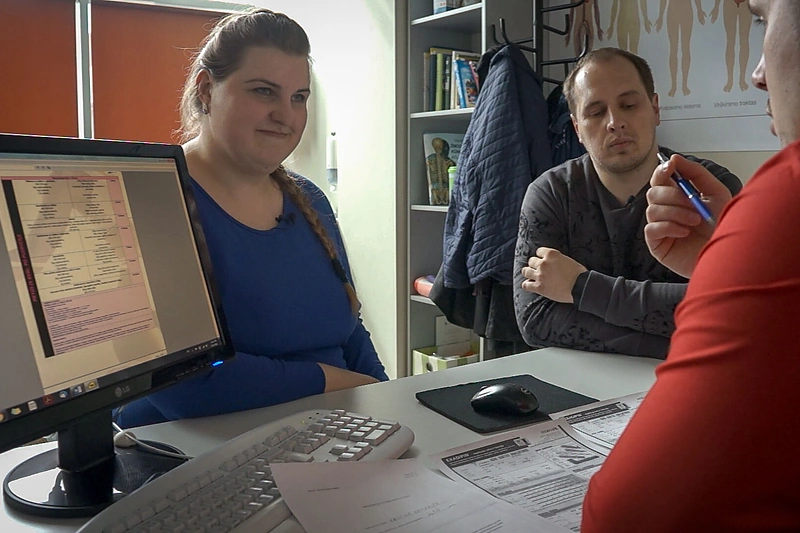 Projekto "Lieknėjame dviese" dalyviai