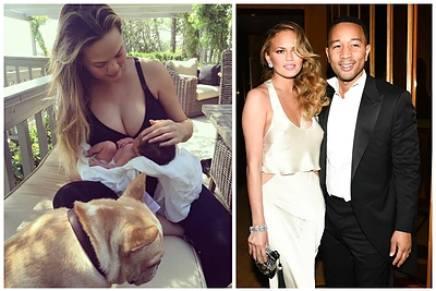 Modelis Chrissy Teigen parodė pirmą nuotrauką su pirmagime Luna