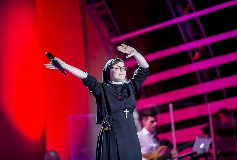 Cristinos Scuccia koncerto akimirka