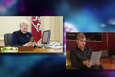 Dalia Grybauskaitė Donatui Montvydui: „Ar labai tas nervas ima?“