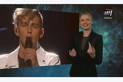 Donato Montvydo dainą „Eurovizijoje“ į gestų kalbą išvertusi lietuvė tapo interneto sensacija