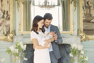 Švedijos princas Carlas Philipas ir princesė Sofia su sūnumi Alexanderiu