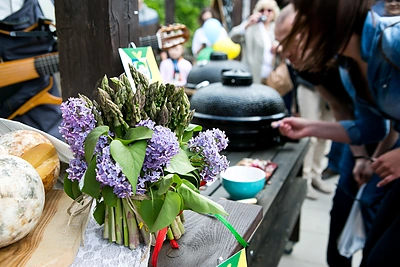 Šparagų festivalio akimirka