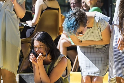 Monikos Dirsytės performansas / Mariaus Žičiaus nuotr.