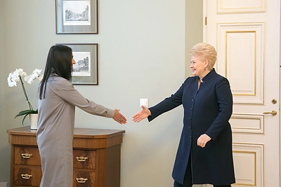 „Eurovizijos 2016“ nugalėtoja ukrainiete Jamala ir Dalia Grybauskaitė